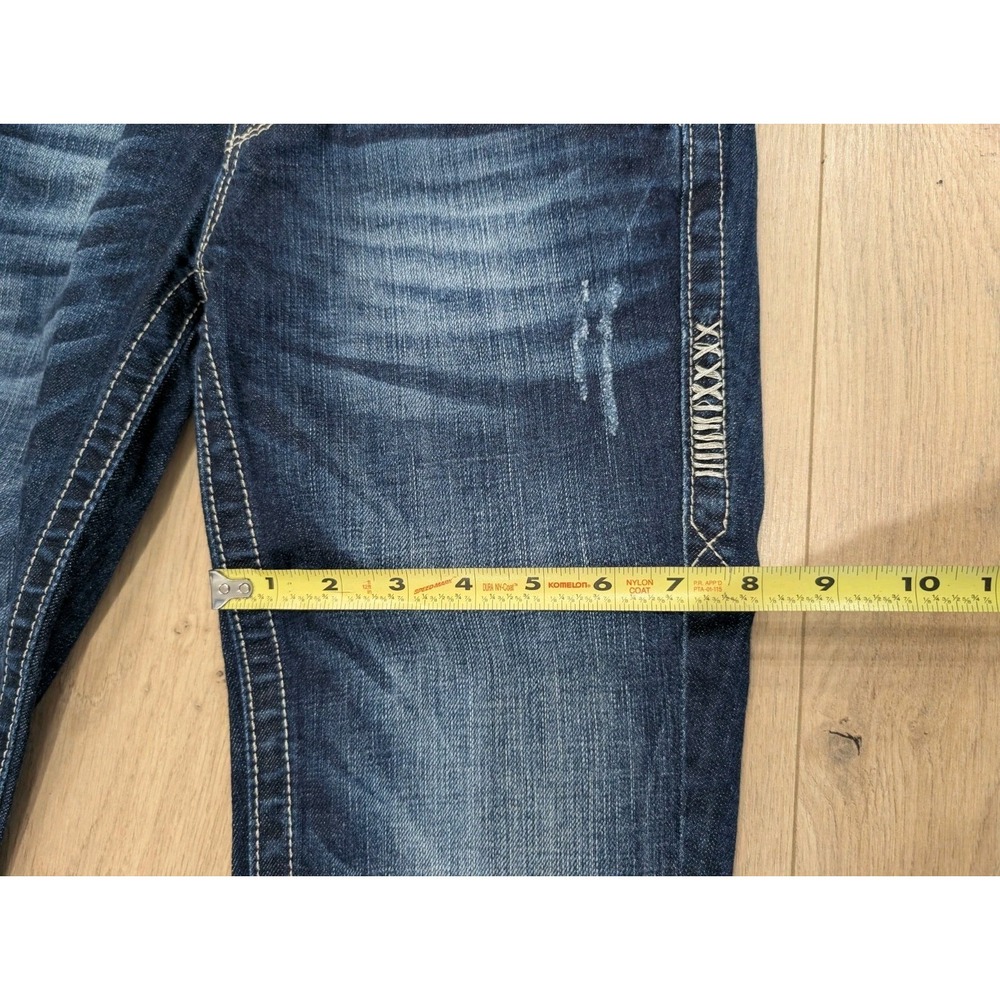 Rock Revival Celine Easy Boot Dark Wash Jeans Size 25 33" Beautiful - Picture 6 of 13